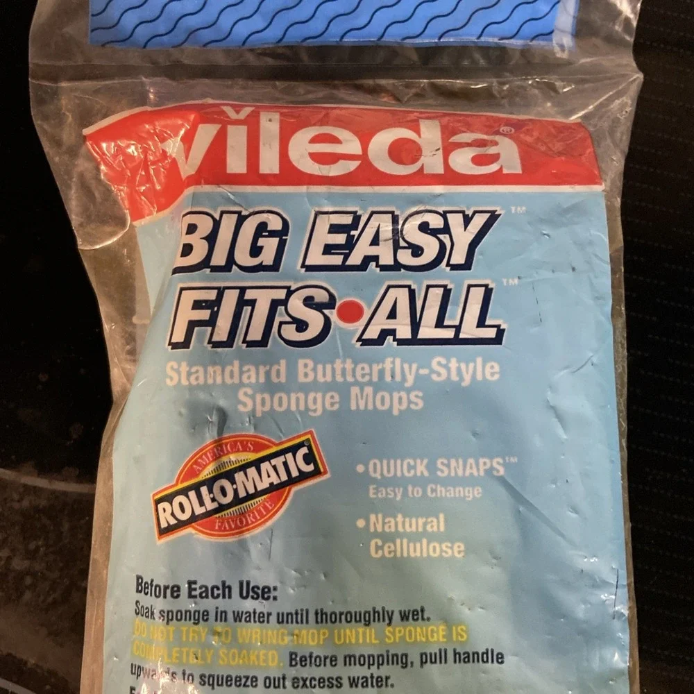 Vileda Sponge Big Easy Fits All Standard Butterfly Style Sponge Mop Refill NEW!